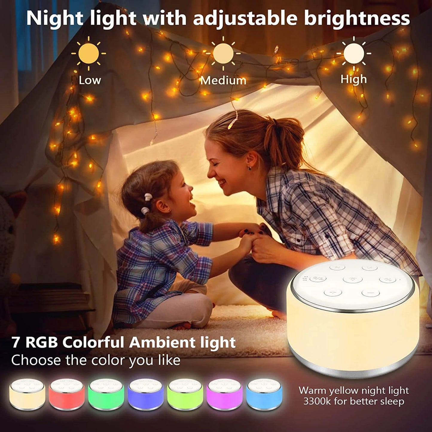 LullaLight™ Portable White Noise Machine